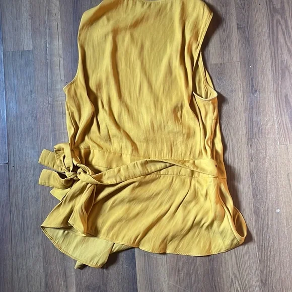Banana Republic Mustard Yellow Wrap Tank Top - Picture 5 of 7